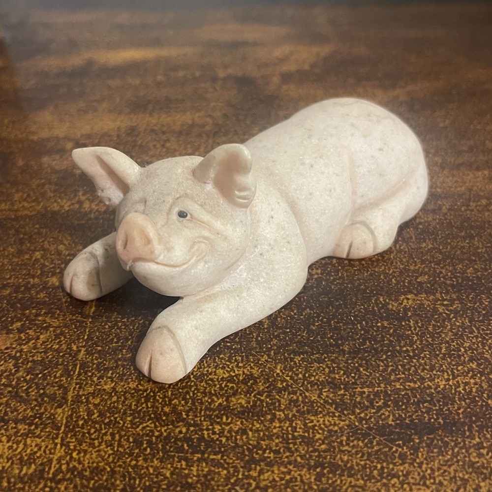 Quarry Critters Second Nature Design 2000 Pugsly Pig Figurine